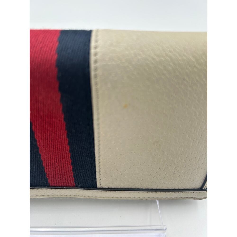 Gucci Ophidia GG Zip Around Wallet Ivory Web Stripe Continental Classic GG EUC - Picture 5 of 5
